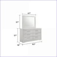 thumbnail image 4 of Bedroom Furniture Set, 5-Piece Queen Modern White Wood with LED Headboard | White | Wood, 4 of 6