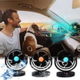 thumbnail image 6 of Btomtd 12V 24V Portable Car Cooling Fan with 360° Rotation, Adjustable Wind Speed Vehicle Fan for SUV, Truck and RV (Green), 6 of 6