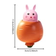 thumbnail image 3 of Carrot Shape Squeeze Ball Cute Easter Bunny Style Large Soft TPR Slow Recovery Hand Grip Decompression Ball Pinch Knead Sensory, 1 Count, 3 of 8
