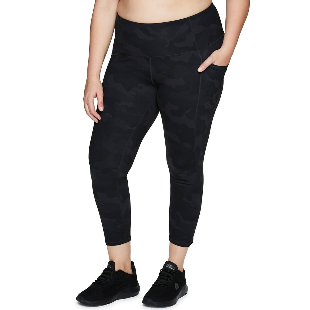 RBX RBX Active Women's Plus Size High Waist Ultra Hold Camo 7/8