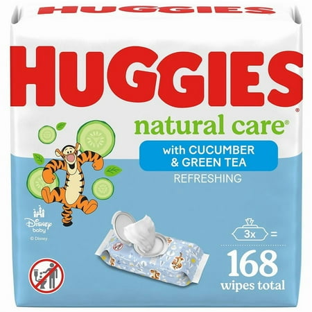 Huggies Refreshing Clean Refreshing Baby Wipes Flip-Top Packs Cucumber & Green Tea