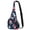 Blue Flower, variant on Crossbody Sling Bags for Women, Small Sling Shoulder Backpack with Convertable Strap Fashionable Travel Chest Pack for Trip Sports Work