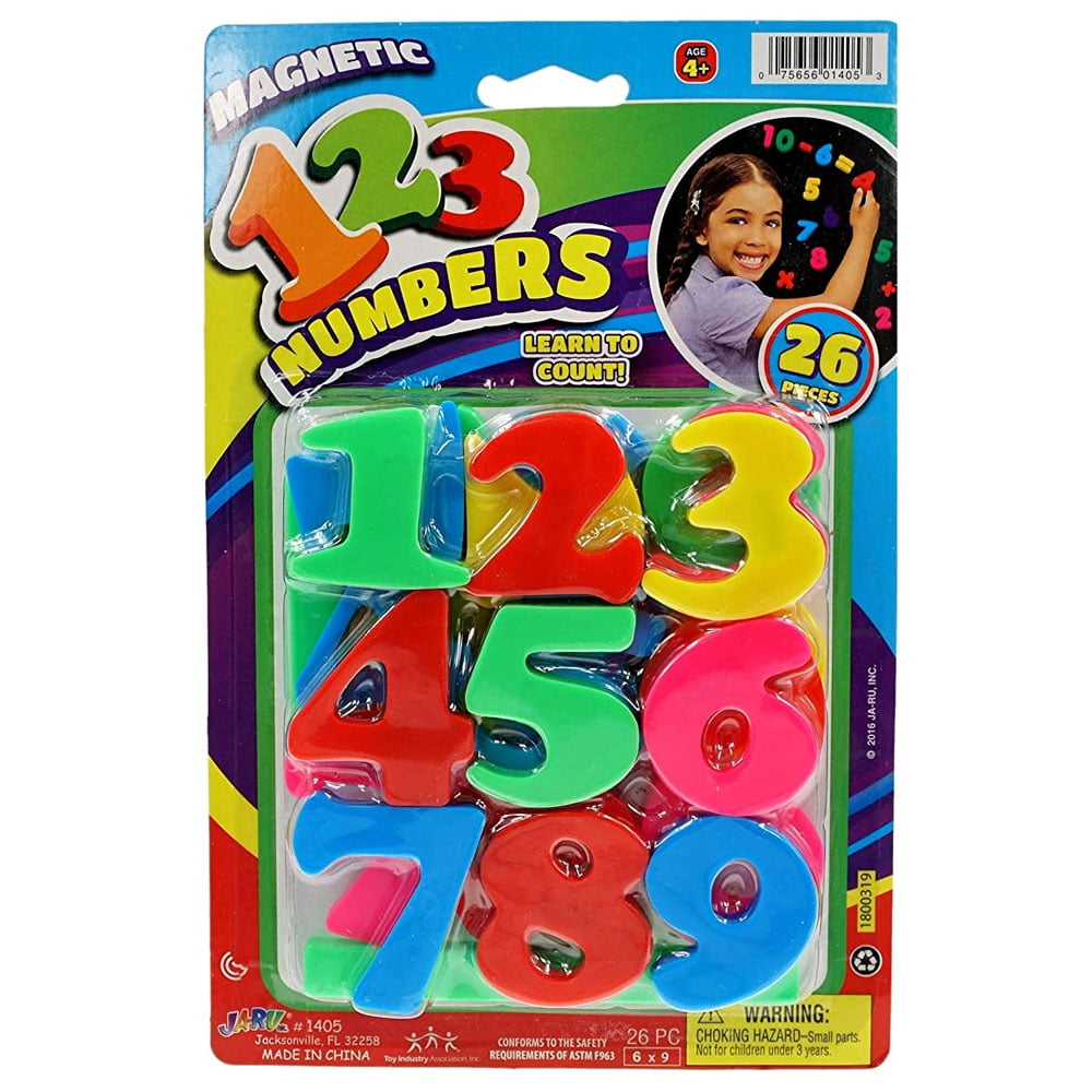Ja Ru Inc Toys Magnetic 123 Numbers 26 Pieces