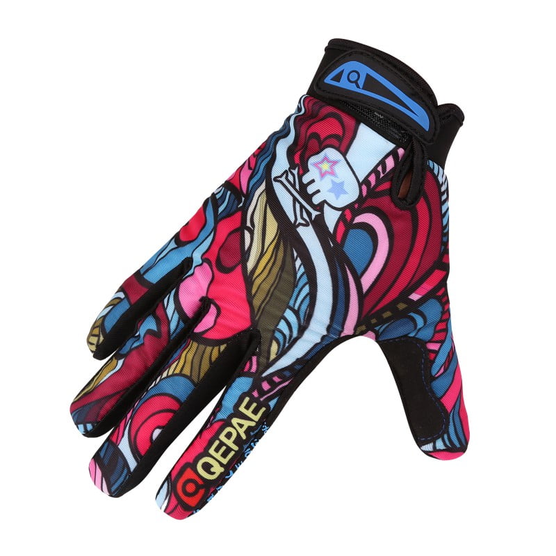 QEPAE MTB BMX Road XC Cycling Bike full Finger Glove Sport Short Gloves M L XL 