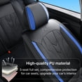 thumbnail image 6 of 2013 for Subaru Tribeca Car Seat Cover, Blue Car Seat Covers, Waterproof PU Leather 5 Piece Full Set Easy to Clean and Install Protect and Upgrade Seats, Only 5-Passenger, Pet Car Seat Covers, 6 of 8