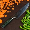 thumbnail image 4 of Chef Craft Elite German Chef Knife, 8 inch Blade 12 inch in Length, Stainless Steel/Black, 4 of 5