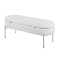 thumbnail image 4 of Lumisource Chloe Contemporary Storage Bench With Chrome Finish BC-CHLOE STOR W, 4 of 7