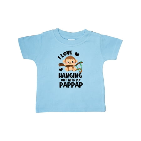 

Inktastic Monkey I Love Hanging out with My Pappap Gift Baby Boy or Baby Girl T-Shirt