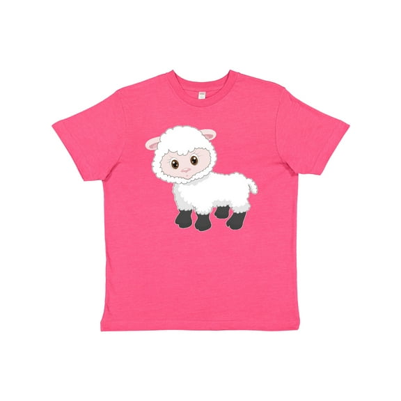 Inktastic Cute White Lamb Youth T-Shirt