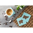 thumbnail image 3 of Carolines Treasures BB8026FC Poitou Poiteuin Donkey Blue Check Foam Coaster, Set of 4, 3 of 3