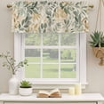 thumbnail image 3 of Sage Green Yellow Botanical Valances for Windows, Spring Summer Vintage Light Filtering Kitchen Curtains, Rod Pocket Window Valance Curtains for Living Room Bedroom, 42" W x 18" L, 2 Panels, 3 of 9