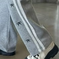 thumbnail image 5 of Zanarzt Girl Wide Leg Pants Girls Summer Baggy Track Pants Drawstring Waist Long Wide Leg Sweatpants Back To School Clothes Grey,13-14 Years, 5 of 6