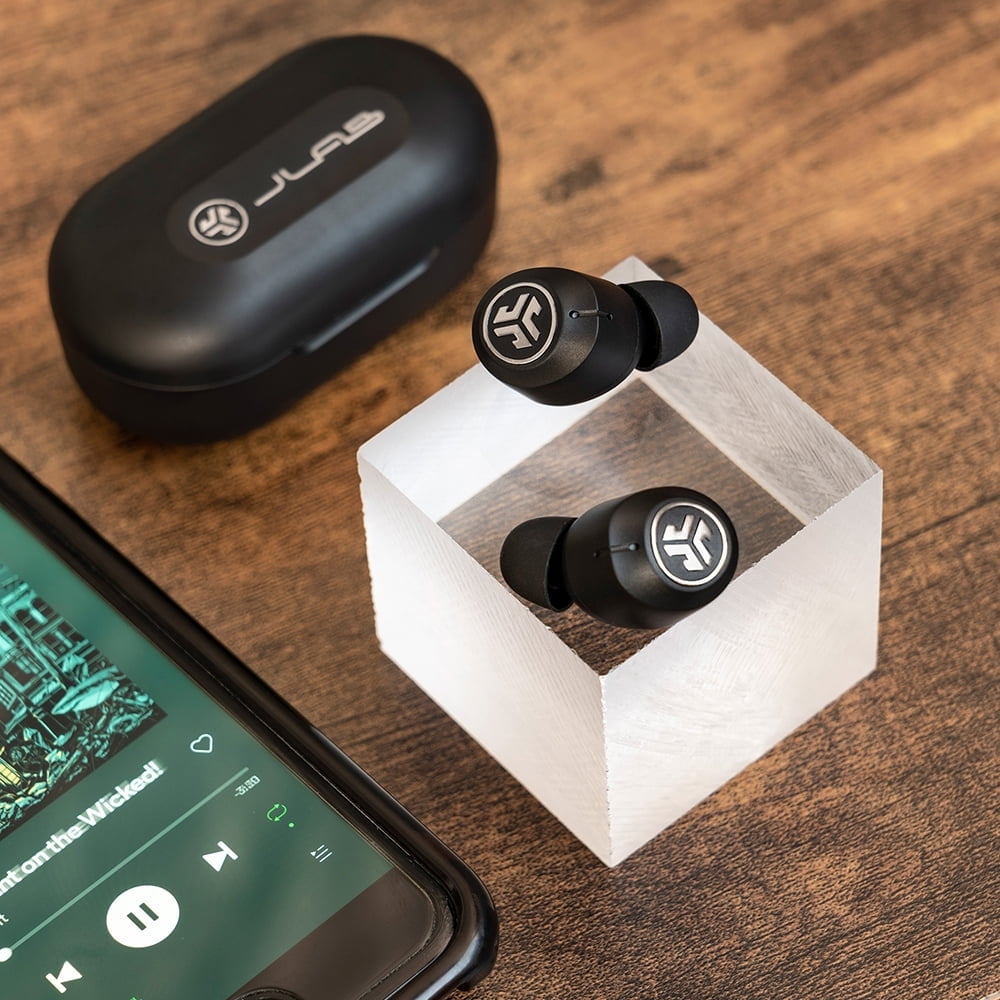 JLab Audio JBuds Air ANC True Wireless Bluetooth Earbuds | Black | Active Noise Canceling | Low Latency Movie Mode | Dual Connect | IP55 Sweat Resistance | Custom 3 EQ Sound Settings