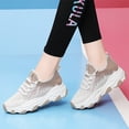 thumbnail image 5 of XIMIN Women's Platform Chunky Fashion Sneakers Slip on Walking Stylish Lightweight Classic Casual Sneaker with White Sole and Stylish Accents​, 5 of 6