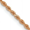thumbnail image 2 of Solid 14K Rose Gold 1.7mm Diamond-Cut Rope Chain - 24", 2 of 8