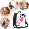 thumbnail image 5 of Logiee It'S Flamazing To Be A Pirate Print Insulated Lunch Bag for Women/Men, Reusable Lunch Box for Office Work School Picnic Beach,Leakproof Freezable Cooler Bag with Shoulder Strap, 5 of 7