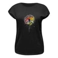 thumbnail image 4 of WEIYLL Womens Tshirt Cap Sleeve Summer Loose Fit Black Tees Sizes XXL, 4 of 4