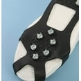 thumbnail image 6 of 2pcs Spike Ice Cleats for Shoes – Anti-Slip Snow and Ice Grips | Durable Silicone, Easy to Use | Size L (Fits 40-44 EU) | Black/Silver | 2-Pack | Ideal for Hiking, Skiing, Walking on Ice, 6 of 9