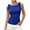 Blue, variant on Women Square Neck Sleeveless Ruched Tie Front Crop Tops Casual Fashion Comfy Slim Tank Tops Solid Ruffled Tops, White XL
