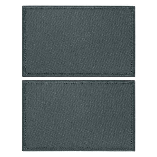 Uxcell 2-Pack Parche en Blanco de Bandera Gris Sólido, Parches Bordados Rectangulares de 3.1" x 2" Color Puro para Banderas de Ropa