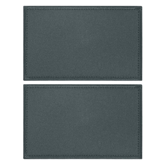 Uxcell 2-Pack Parche en Blanco de Bandera Gris Sólido, Parches Bordados Rectangulares de 3.1" x 2" Color Puro para Banderas de Ropa