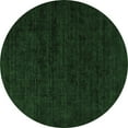 thumbnail image 1 of Ahgly Company Indoor Round Solid Emerald Green Modern Area Rugs, 3' Round, 1 of 4