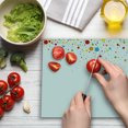 thumbnail image 3 of Colorful Cutting Board, Small Dots Like Party Celebration Print on White Backdrop Retro Style Art, Decorative Tempered Glass Cutting and Serving Board, Large Size, Multicolor, by Ambesonne, 3 of 5