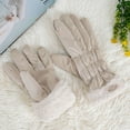 thumbnail image 5 of BadPiggies Women Winter Touchscreen Gloves, Waterproof Warm Fleece Lined Gloves Fluffy Cuff Thermal Texting Gloves, 5 of 8