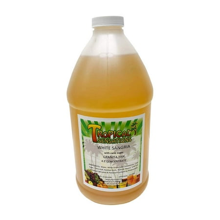 White Sangria Frozen Drink Mix, Tropical Sensations, 64 oz bottle - Made with Pure Cane (Best Ready Made Sangria)