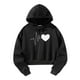 thumbnail image 5 of Sudadera con capucha, sudadera con capucha, otoño, sudadera con capucha, manga larga, sudadera con capucha para mujer, para acampar, trabajo en la cal Negro, 5 of 8