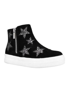 Girls High Top Sneaker Black Walmart Com