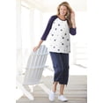 thumbnail image 4 of Woman Within Plus Size Three-Quarter Sleeve Baseball Tee, 4 of 6