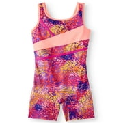 Future Star by Capezio Party Animal Printed Dance & Gymnastics Biketard with asymetrical back detail