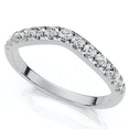 thumbnail image 4 of Pompeii 1/3ct Curved Diamond Wedding Guard Ring 14K White Gold (G,I1), 4 of 5