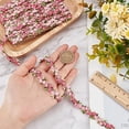 thumbnail image 4 of 5Yards Flower Lace Edge Trim Ribbon 14MM Width Deep Pink Floral Edging Trimmings Polyester Fabric Embroidered Applique, 4 of 7