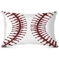 thumbnail image 2 of Coolnut Baseball Stitch Clip Plush Pillowcase, Luxury Soft King Pillow Case for Hair and Skin, Standard Size Pillow Covers with Zipper Closure, 20x30in Home Decor Gifts, 2 of 7