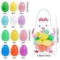 thumbnail image 3 of Bunny Fillable Egg Candy Box Set, Easter Egg Shaped Gift Box, Plastic Treat Container for Kids, Easter Party Favor Box, Rabbit Themed Holiday Storage, Candy Holder, 3 of 6