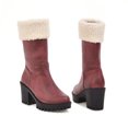 thumbnail image 4 of Botas de nieve Otoño e invierno Punta redonda Moda Botas cortas peludas cálidas Botas de gran tamaño Botas de mujer Wmkox8yii ghj1976, 4 of 5