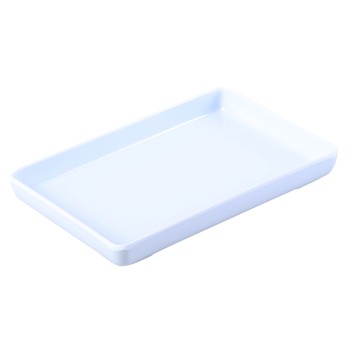 Plastic White Trinket Tray Jewelry Dish Decorative Storage Organizer Holder for Rings Bracelets Earrings (10*16cm)
