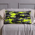 thumbnail image 3 of King Pillow Cases Standard Size - Green Grey Camouflage Soft Envelope Closure Microfiber Block Print Pillow Cover, Wrinkle Stain Resistant Travel Pillow Covers Standard Size 20x36in, 3 of 7