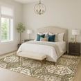thumbnail image 6 of Addison Rugs Chantille Indoor/Outdoor Traditional Damask Olive Machine Washable Rectangle Rug, 9' x 12', 6 of 8