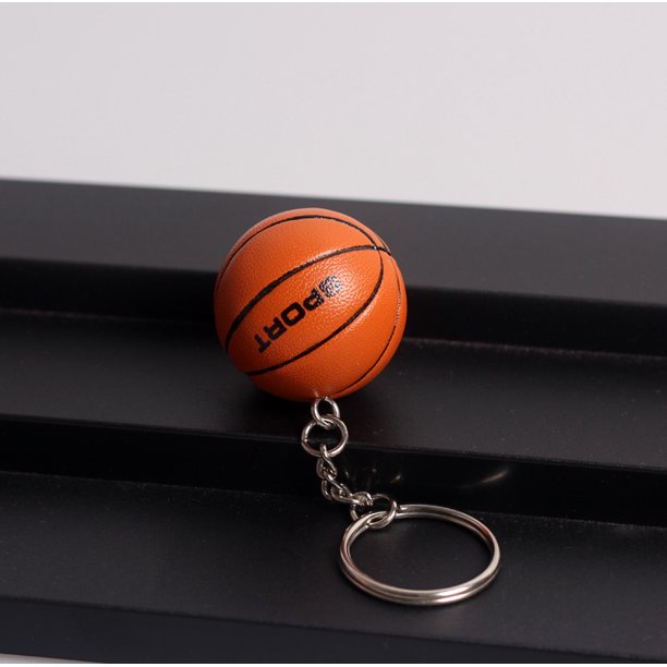 Llavero deportivo de baloncesto, voleibol, fútbol, colgante de bola de simulación de cuero PU, suministros para fanáticos, pequeños obsequios creativos