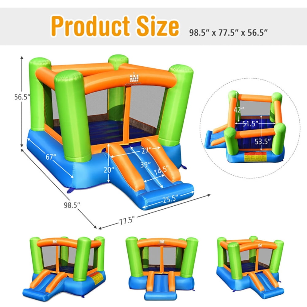 Aimee Lii Kids Inflatable Bounce House without Blower for Indoor and Outdoor, Playhouse for Kids