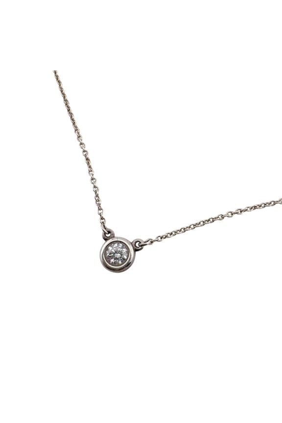 Pre-Owned TIFFANY&Co. Tiffany Choker, 0.17ct Diamond, 925 Sterling Silver, Total Weight Approx....