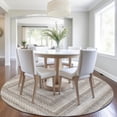 thumbnail image 6 of HomeRoots 628988 8 ft. Taupe & Ivory Geometric Washable Transitional Indoor & Outdoor Round Area Rug, 6 of 9
