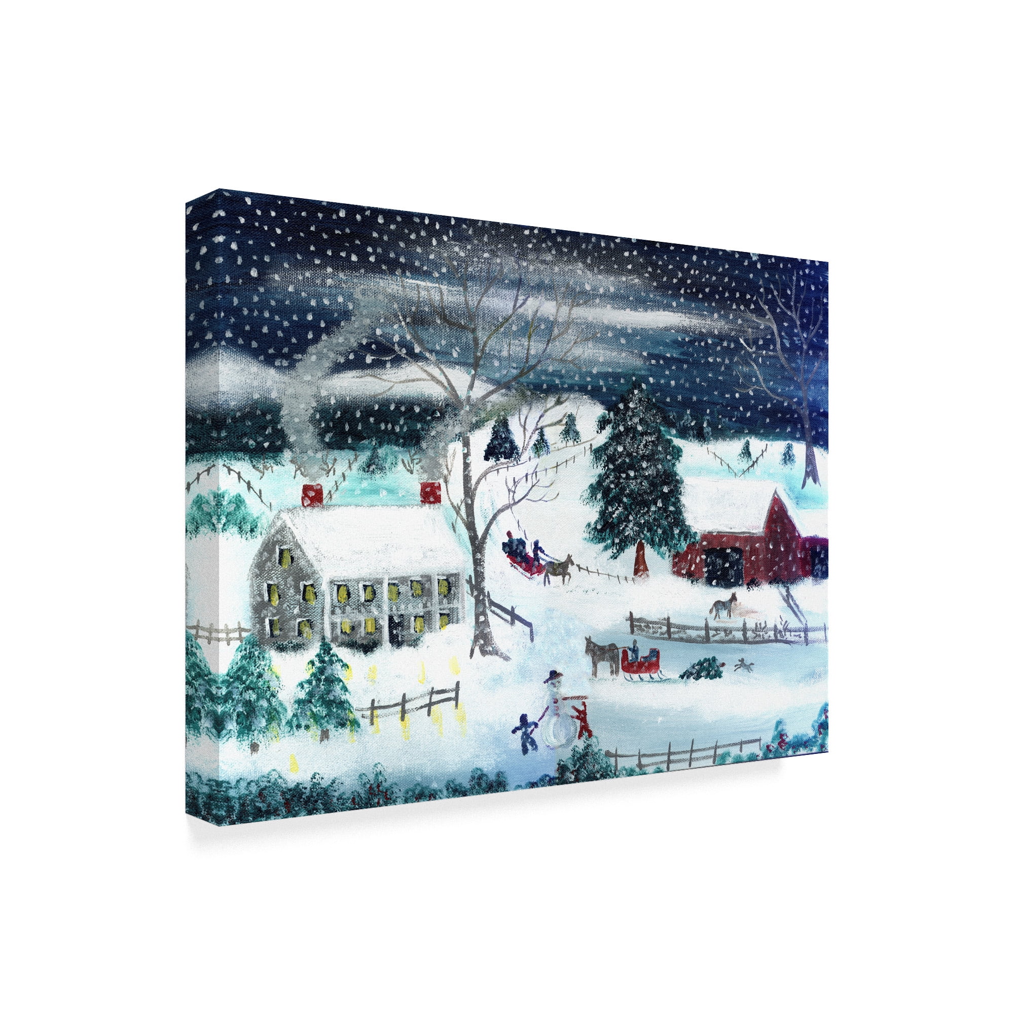 Trademark Fine Art 'Winter Time Landscapes' Canvas Art by Cheryl Bartley