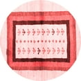 thumbnail image 1 of Ahgly Company Indoor Round Abstract Red Contemporary Area Rugs, 7' Round, 1 of 4