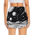 thumbnail image 3 of Picia Cosmic Landscape Celestial Art Pattern Women's 2 in 1 Athletic Running Shorts High Waisted Workout Casual Gym Sweat Shorts with Comfy Liner Zipper Pockets-X-Large, 3 of 9