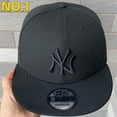 thumbnail image 4 of Black MLB Chicago Blanco Sox Flat Cap New York Yankees Full Enclosure Unisex Hip Hop Snapback Cap Men's Oversized Flat Brim Cappangjing, 4 of 4