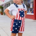 thumbnail image 4 of Ticikt Boys Sleeveless Romper Jumpsuit with Patriotic and Print for Toddler Kids Casual Playwear,Color:Blue,Size:4-5 Years, 4 of 5